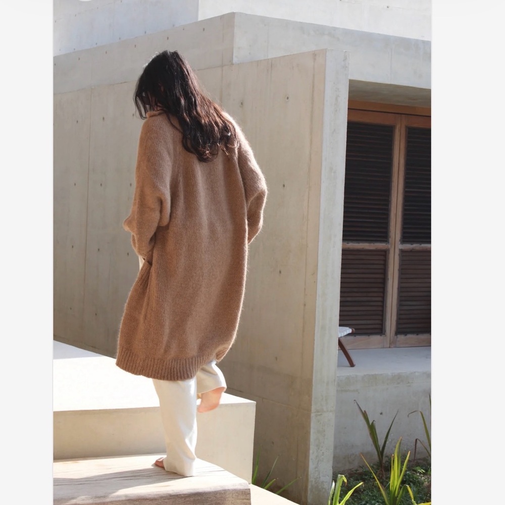 Na Nin Martie Knitted Suri Alpaca Sweater Coat - Picture 5 of 8